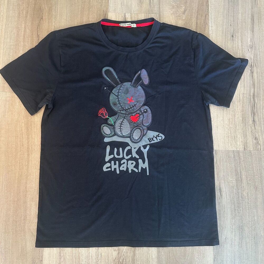 BKYS Lucky Charm Black Tee 3M Reflective Mens Size XL
